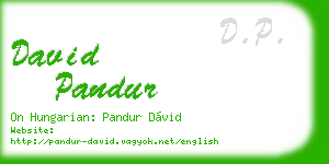 david pandur business card